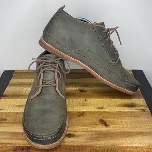 Olukai Honolulu Olive Green Leather Oxford Boots: 10209-9913: Size 10